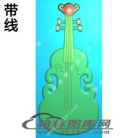 小提琴挂件精雕图（XJD-456）