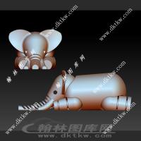 趴着的象立体圆雕图（SKT-256）