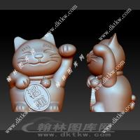 招财猫立体圆雕图（SKT-592）
