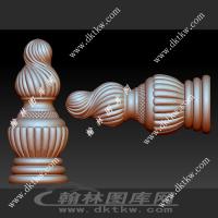 床柱子立体圆雕图（OMG-114）