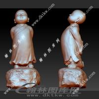 宁静致远小和尚立体圆雕图（OMG-240）