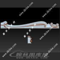 柱上花立体圆雕图（OMG-182）