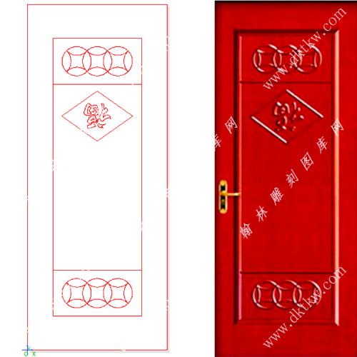 文泰木门精雕图（DK-666）