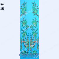 梅花兰草镇尺镇纸平面精雕图灰度图带线梅兰竹菊(JDZC-1322)