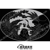 墓碑碑板龙凤线雕图077(MBBB-051)
