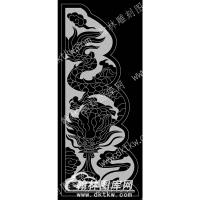 墓碑抱鼓耳朵龙线雕图(MBBG-699)