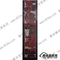 墓碑立柱龙凤龙文泰矢量线稿(MBLZ-007)