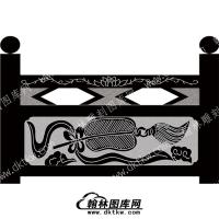 墓碑栏板八宝线雕图（MBLB-450）