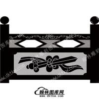 墓碑栏板宝剑线雕图（MBLB-382）