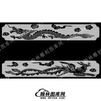 墓碑栏板龙线雕图（MBLB-507）