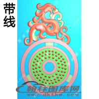 仿古乳丁兽平安扣K2精雕图（XJD-108）
