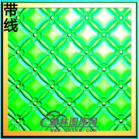 方形洋花精雕图（FXH-041）