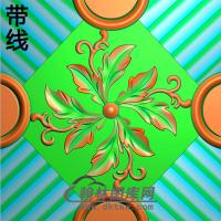 方形洋花精雕图（FXH-146）