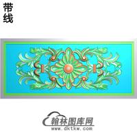 长方形洋花精雕图（CYH-217）