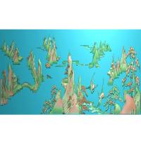 SSJZ-2239山水建筑松鹤