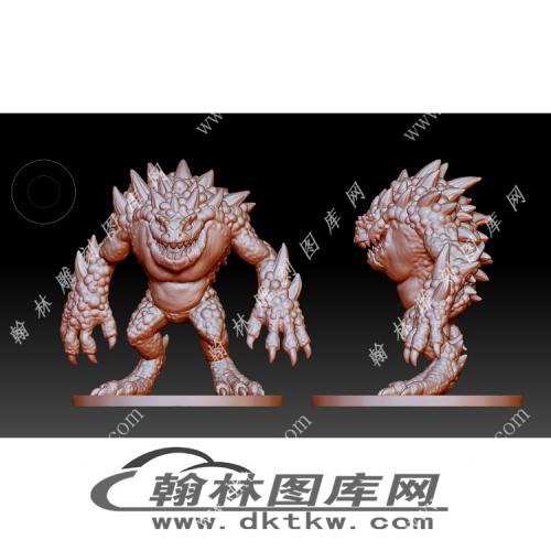 龙与地下城中 狂战魔 异界生物3d模型立体圆雕图（YDS-838）