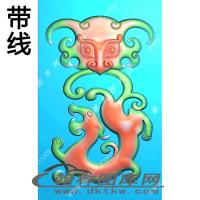 玉雕仿古兽牌精雕图（XJD-230）