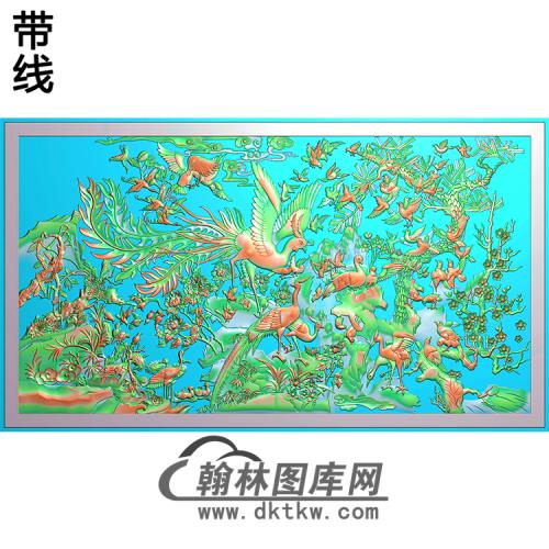 牡丹凤精雕图（HNF-058）