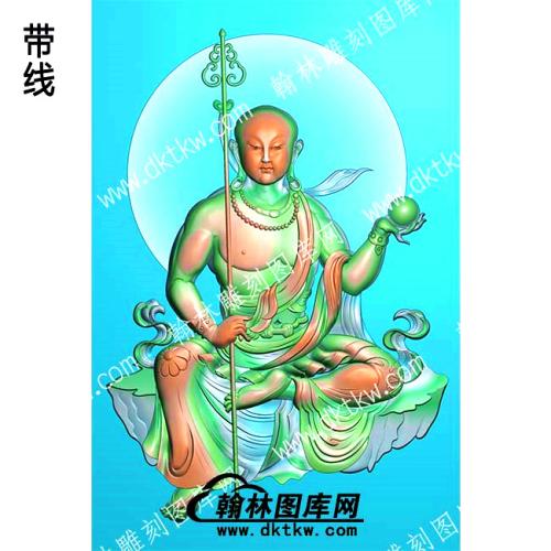 佛像拖珠和尚带线精雕图(GJJD-0702)