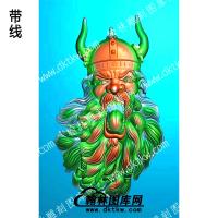 咆哮的外国老头带线精雕图(GJJD-0712)