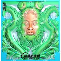 西方人物头像带线精雕图(GJJD-0715)