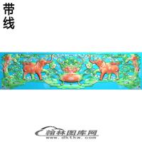 大象聚宝盆带线精雕图(ZSQT-0701)