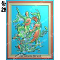 古代人物 虹桥赠珠带线精雕图(ZSRW-0702)