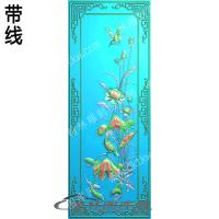 花鸟条屏带线精雕图(ZSHN-0708)