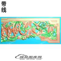 葡萄带线精雕图(ZSHN-0715)