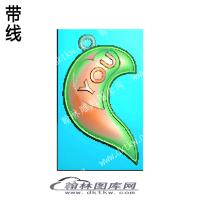 爱情侣心形对牌双面带线2（QTG-102）