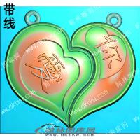 爱情侣心形对牌双面带线4（QTG-104）