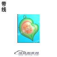爱情侣心形对牌双面带线6（QTG-106）