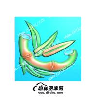 精雕带叶竹子（QTG-164）
