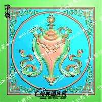 藏式八宝镂空白海螺带线精雕图(ZSBB-0109)