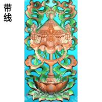 藏式八宝伞1莲花座带线精雕图（ZSBB-06-06)