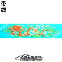 龙祥云背景带线精雕图(ZSDW-04-13)