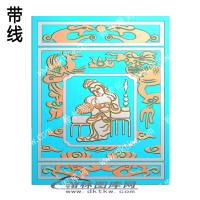 仿古浅浮雕人物带线(QSP-090)