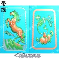 马到成功福在眼前双面牌子带线（QTG-257）