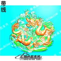 藏式龙随形精雕图(ZSGJ-003)