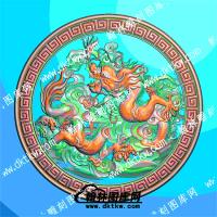 藏式龙圆形精雕图(ZSGJ-004)