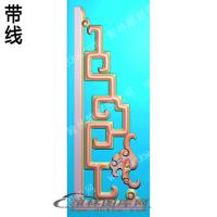 藏式家具线条2角花带线精雕图(ZSJJ-01-25)