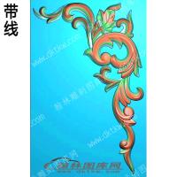 藏式家具洋花4角花带线精雕图(ZSJJ-01-35)