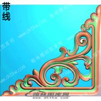 藏式家具洋花5角花带线精雕图(ZSJJ-01-36)