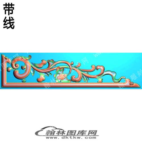 藏式家具洋花8角花带线精雕图(ZSJJ-01-39)