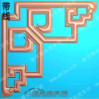家具部件镂空线条角花带线精雕图(ZSJJ-01-45)