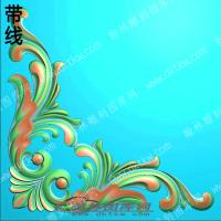 家具部件洋花11角花带线精雕图(ZSJJ-01-52)
