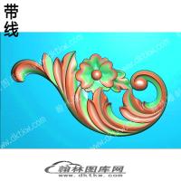 家具部件洋花角花3带线精雕图(ZSJJ-01-53)