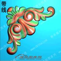 家具洋花18角花带线精雕图(ZSJJ-01-77)