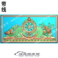 藏式五妙欲供图带线精雕图(ZSJJ-02-24)