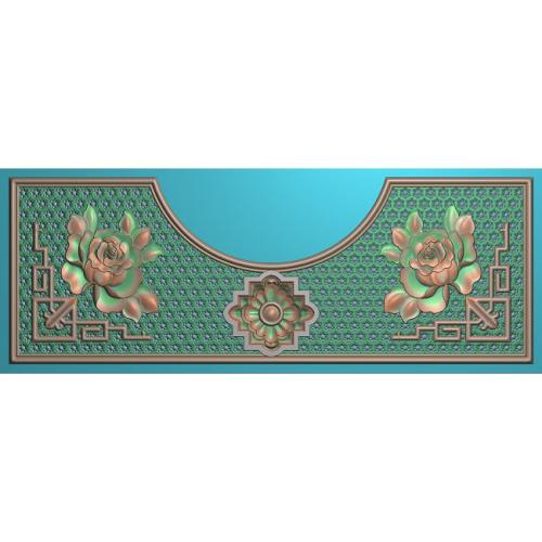 藏式家具部件床头背板3精雕图(ZSJJ-03-03)